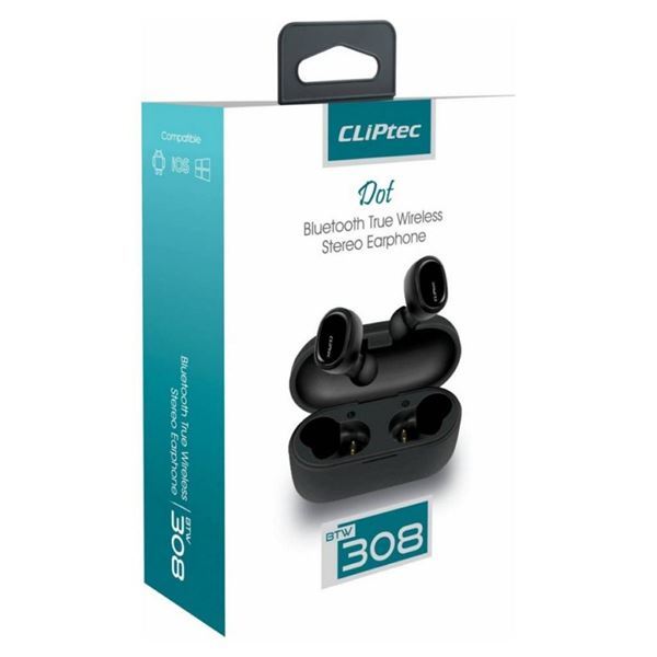 Imagen de Auricular Cliptec 308 Wireless C/caja Carga Red
