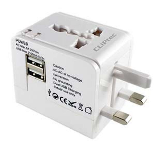 Imagen de Adaptador Cliptec 171 Universal Usb White
