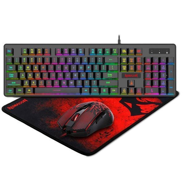 Imagen de Combo Gamer Redragon 3 En 1 S107 Tec Mouse Pad