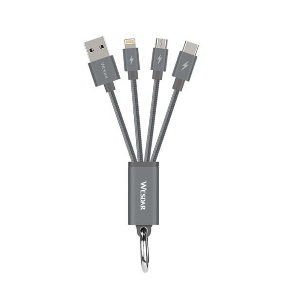 Imagen de Cable 3 En 1 Wesdar T51 Silver