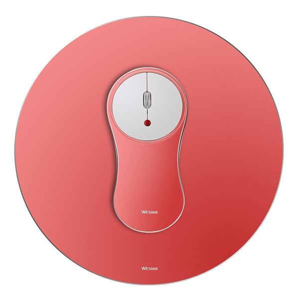 Imagen de Combo Wesdar Mp1 Aluminio Mouse/mousepad Red