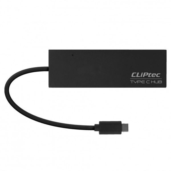 Imagen de Hub Cliptec 621 Tipo C 1 + 3 Puertos Usb2 Black