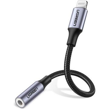 Imagen de Adaptador Ugreen Lightning A 3.5 Aluminio Black