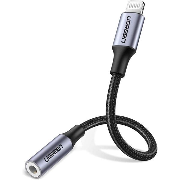 Imagen de Adaptador Ugreen Lightning A 3.5 Aluminio Black