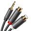 Imagen de Cable Ugreen 3.5 Macho A 2 Rca Hembra 0.25m
