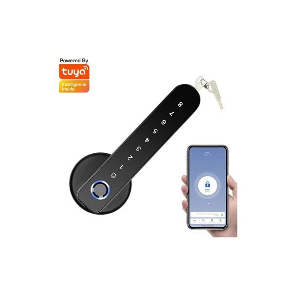 Imagen de Cerrojo Inteligente Secukey Negro Tuya Bt D100-bt