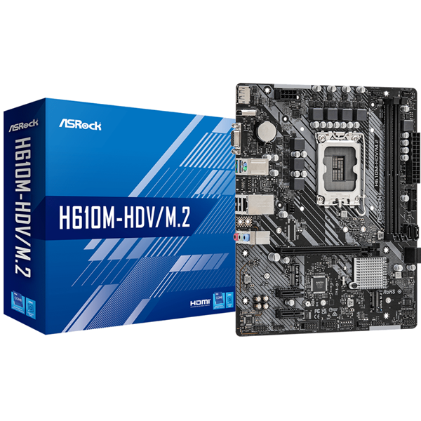 Imagen de Asrock H610m-hdv/m.2 DDR4 Intel 1700