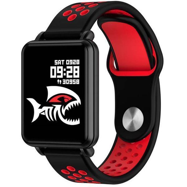 Imagen de Malla Colmi Silicona P/smartwatch Negra/roja 22mm
