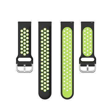 Imagen de Malla Colmi Silicona P/smartwatch Negra/verde 22mm