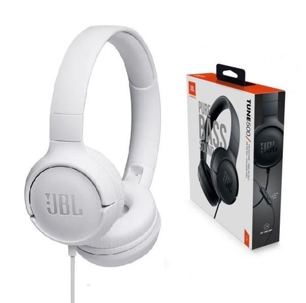 Audífonos JBL TUNE 500 con Micrófono Alámbrico, 3.5mm, Negro