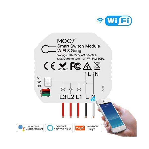 Imagen de Switch Oculto 3 Botones Wifi