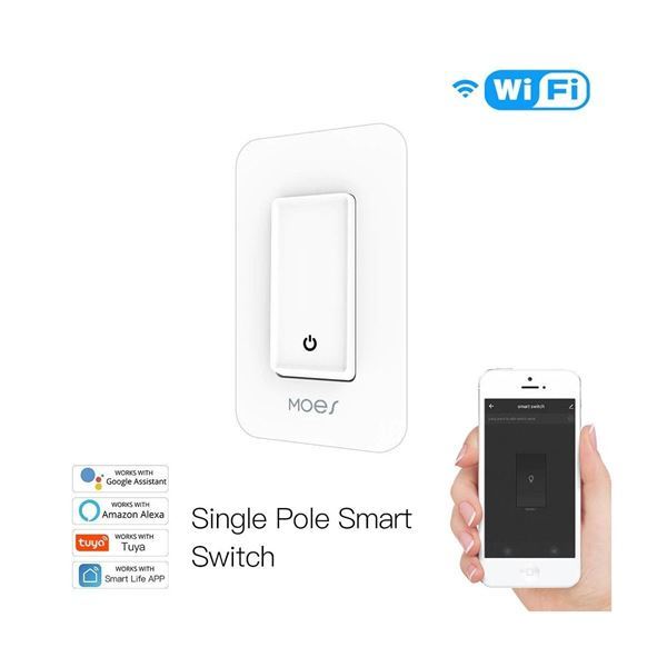 Interruptor de Pared con WiFi de 1 Toma Compatible con Alexa y