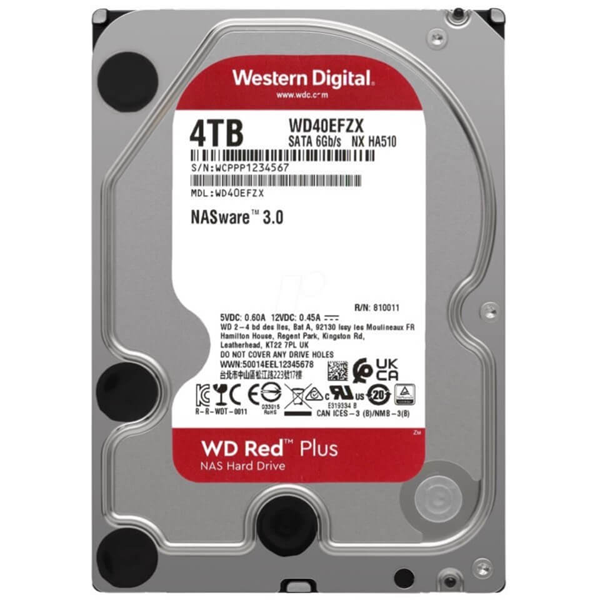 Imagen de Western Digital 4TB Red Plus NAS Disco Duro WD40EFZX
