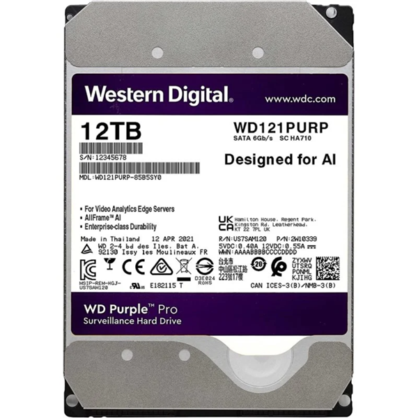 Imagen de Western Digital 12TB Purple PRO Disco Duro WD121PURP