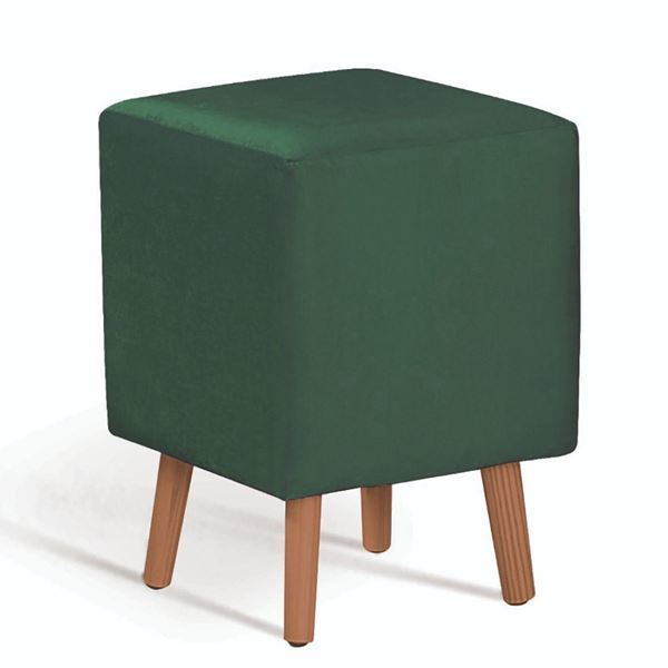 Imagen de Puff Cube Velvet Verde