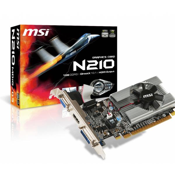Imagen de MSI GeForce G210 1GB LowProfile N210-MD1G/D3