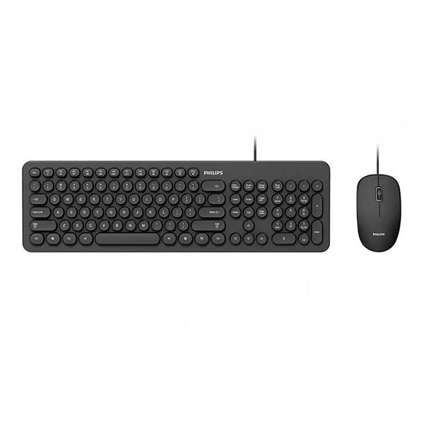 Imagen de Combo Usb Mouse Ambidiestro Y Teclado Philips SPT6334 /1000DPI