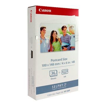 Imagen de Kit Canon Cartucho Tinta KP-36IP Con Papel Térmico 4x6 36 Hojas