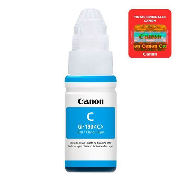 Imagen de Botella De Tinta Canon Cian GI-190 C 70ml