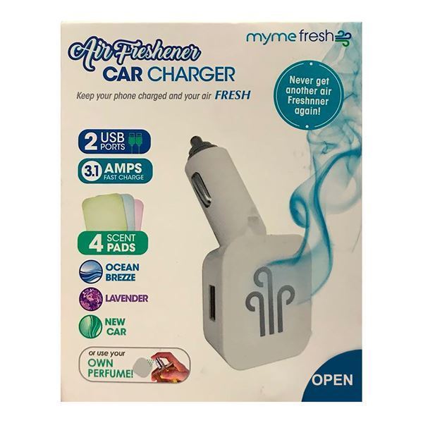 Imagen de Cargador Fifo Compacto para auto Con Ambientador 12 V Dual Usb