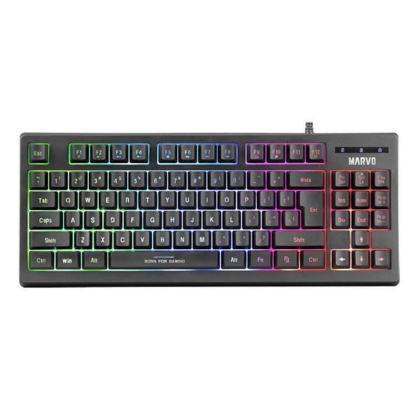 Imagen de Teclado Gaming Español Marvo K607 Membrana Con Iluminación