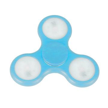 Imagen de Fidget Spinner Antiestres Luces Led Celeste