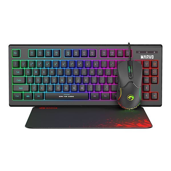Imagen de Combo Gaming Marvo Cm310 Mousepad Mouse Teclado Español