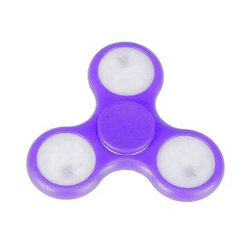 Imagen de Fidget Spinner Antiestres Luces Led Purpura
