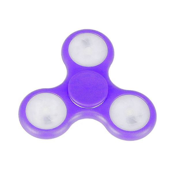 Imagen de Fidget Spinner Antiestres Luces Led Purpura