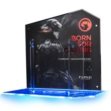 Imagen de Exhibidor Para Auriculares Marvo Acrílico Iluminación Led