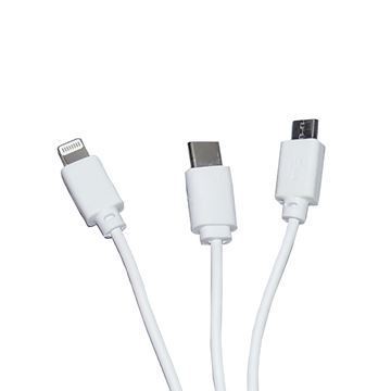 Imagen de Cable usb 3 en 1 Lightning Usb c Micro Usb
