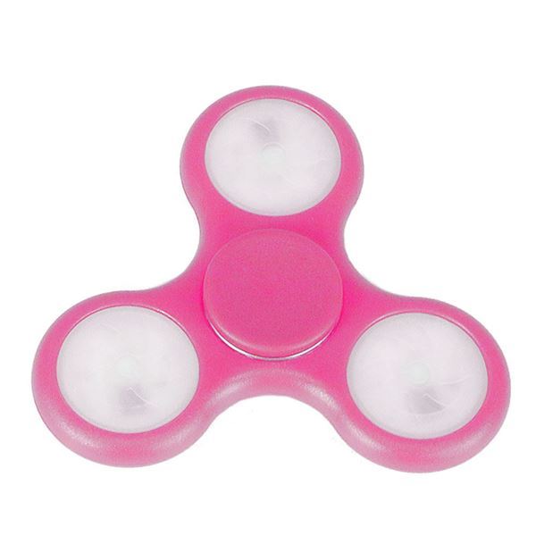 Imagen de Fidget Spinner Antiestres Luces Led Rosado