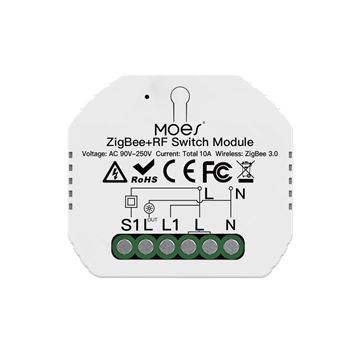 Imagen de Switch Oculto Cortina 2 Bot. Zigbee + Rf433 Tuya