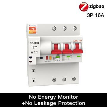 Imagen de Llave Electrica 3p Zigbee 16a Mont. Consumo Tuya