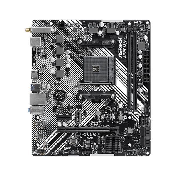 Imagen de Motherboard Asrock Amd A320m/ac Am4 Wifi Bt Bulk