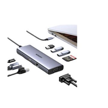 Imagen de Ugreen Hub 4k Tipoc Usb 3.0/hdmi/vga/rj45/sd/pd