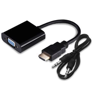 Imagen de Cable Adaptador para PC HDMI Macho a VGA Macho con audio