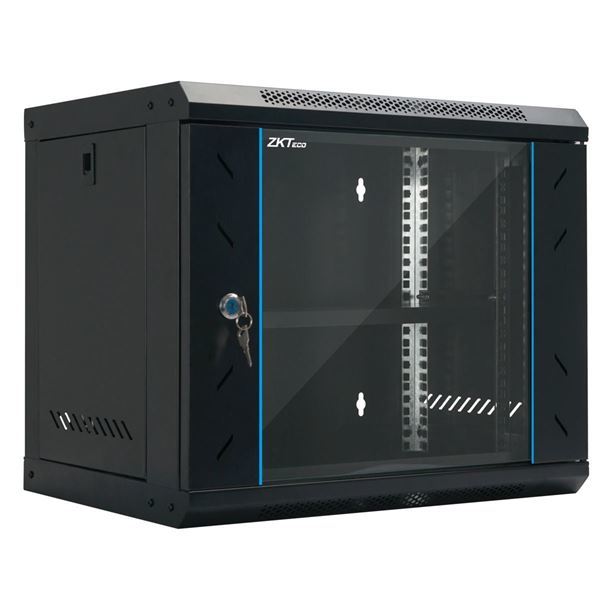 Imagen de Rack 6u Zkteco Acero Wall Puerta De Vidrio 5404a