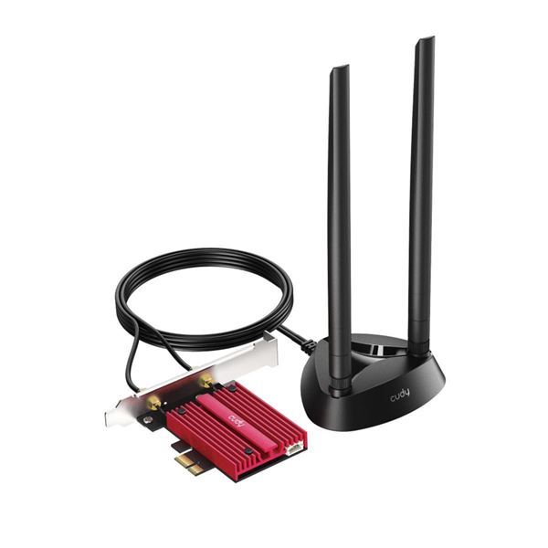 Imagen de Adapt Cudy Pcie Wifi6e Ax5400+bt5.2 Tri Band+ant