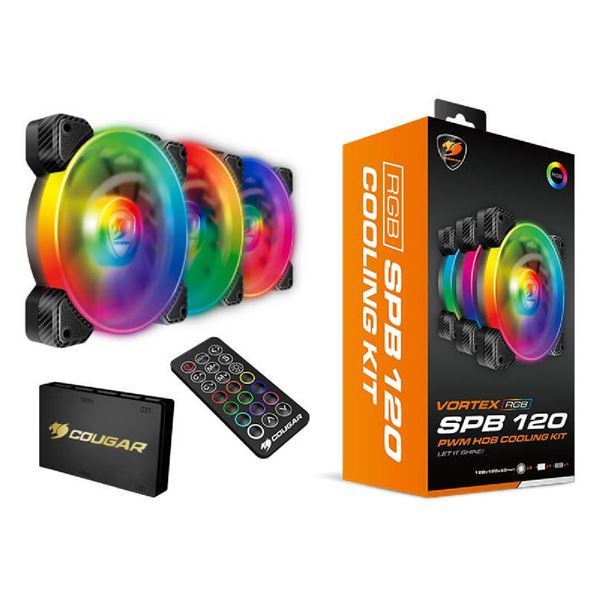 Imagen de Fan Cougar Spb120 Vortex Rgb Kit X3