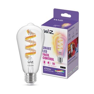 Imagen de Lámpara Led Inteligente Philips Wiz 6,3W ST64 E27 Blanco Y Color