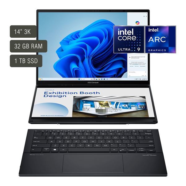 Imagen de Asus Zenbook 14''+14'' Táctil Oled Core Ultra 9 32gb 1tb W11