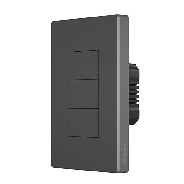 Imagen de Interruptor De Pared Sonoff M5-120 3 Bot Grafito