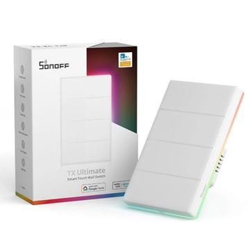 Imagen de Interruptor Táctil Sonoff Rgb T5-120 4 Bot Blanco