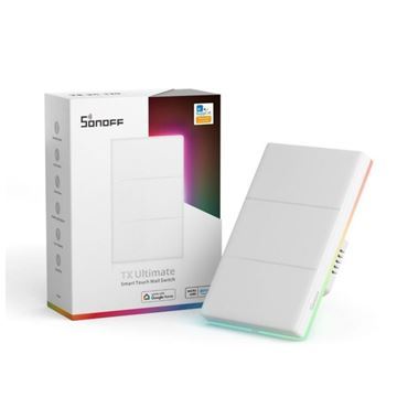 Imagen de Interruptor Tàctil Sonoff Rgb T5-120 3 Bot Blanco
