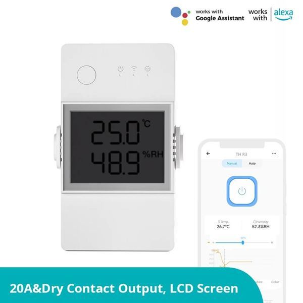Imagen de Sensor Hub Sonoff Thr320d Temp/hum C/pant Rj9