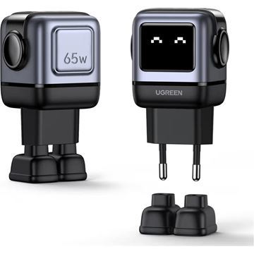 Imagen de Ugreen Cargador Mini Robot 2usb/usb-c 65w
