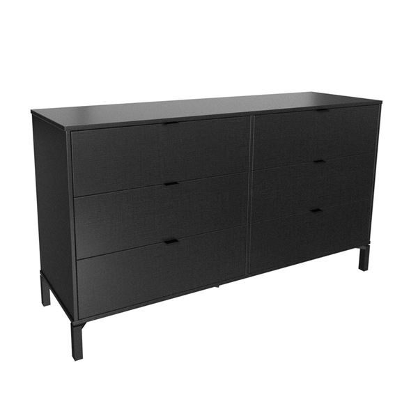 Imagen de Cómoda Marden 6 cajones Horizontal Negro