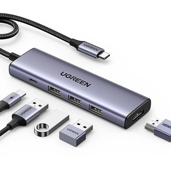 Imagen de Ugreen Hub Usbc A Hdmi +3 Usb + Pd Power Coverter