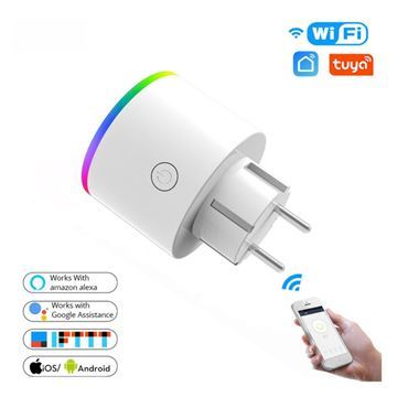 Imagen de Enchufe Inteligente Wifi C/luz Rgb Tuya Smart